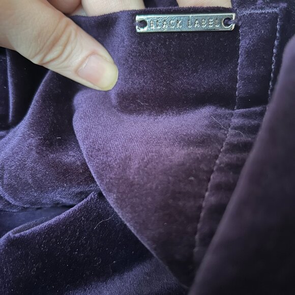 NWOT Chico’s Black Label Women’s Purple Velour Zipper Statement Pants Size S - Picture 13 of 14